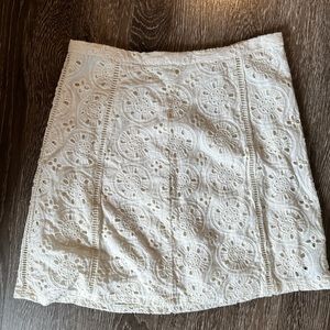 Hollister White Eyelet Mini Skirt